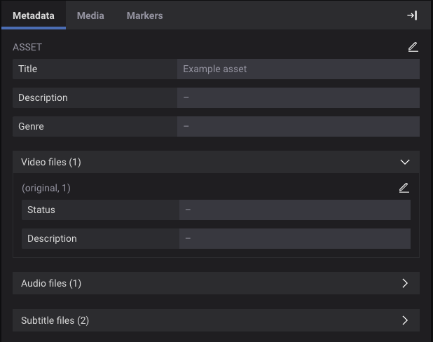 Asset metadata