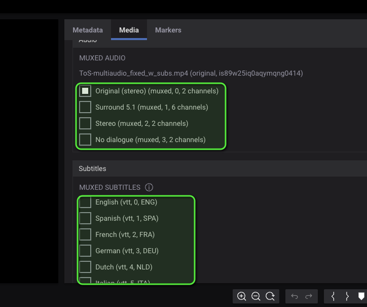 Default audio and subtitle track labels